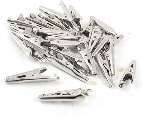 Morsetti A Coccodrillo - Set Da 20 In Metallo Nichelato - Foto 4