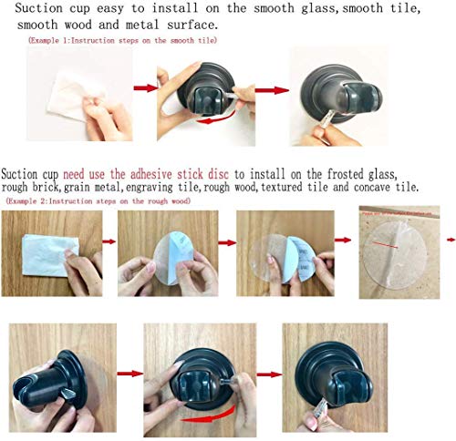 JiePai Vacuum Suction Cup Shower Head Holder,Adhesive Adjustable Suction Handheld Shower Holder Bracket,Removable Wall Mount Holder for Bathroom,Chrome by JiePai - Image 6