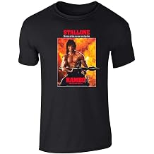 Pop Threads Rambo First Blood Part II 80s Movie Stallone Graphic Tee T-Shirt for Men