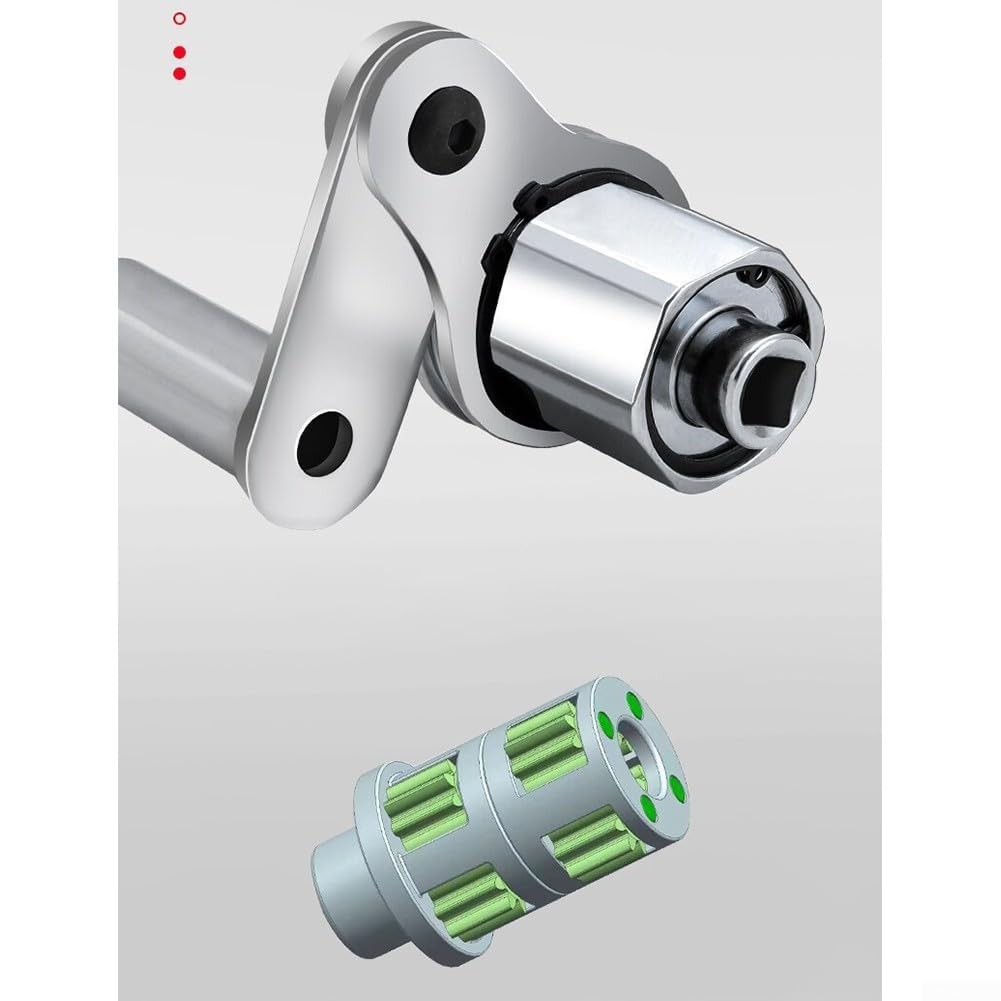 Llave dinamométrica de 12 pulgadas con diseño de fácil agarre, perfecta para quitar tuercas de llanta de coche y camión con alta salida de par