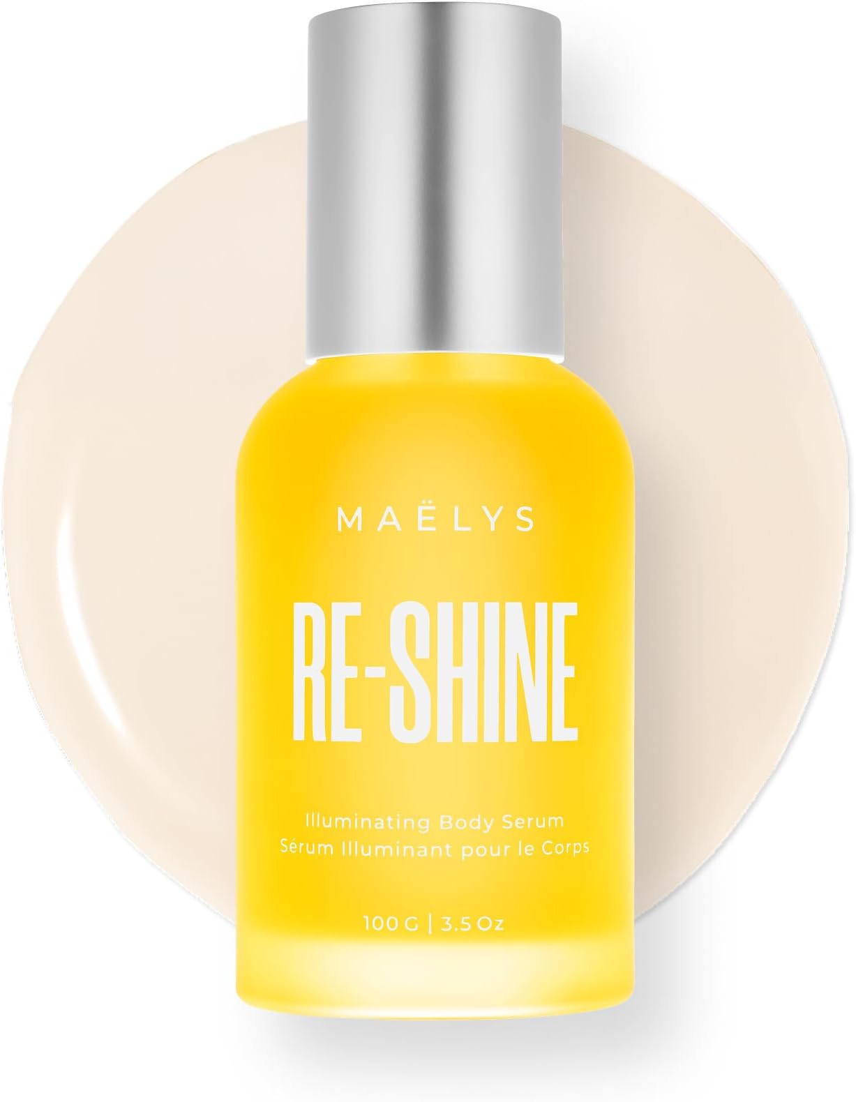 MAËLYS RE-SHINE Illuminating Body Serum with Hyaluronic Fusion and Sea Daffodil - Brightens the Look of Dark Spots and Evens the Appearance of Skin Tone (3.5 Fl Oz)