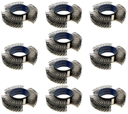 Image of 10PCS, 23mm Coarse Wire Wheels for Surface Blaster, Bristles Blasting Belt | Quenched 0.7mm Carbon Spring Steel, Metal Blaster Wheels, Bristles Blasting Tool