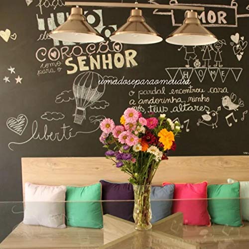 Papel De Parede Quadro Negro Lousa Adesivo Vinil Lavável