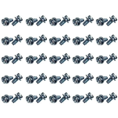 DASPARTS Fan Shroud Screws, 6x10mm, Pack of 50 Screws for VW Beetle Super Beetle Karmann GHIA Type II (Bus) Type 3 Thing