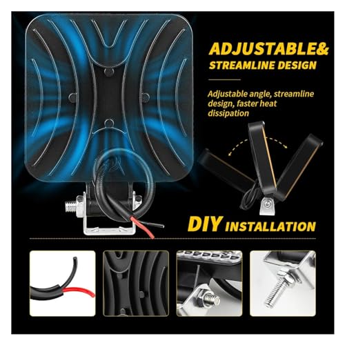 Foco LED para tractor y camión con luz de trabajo de 48W 12V 3