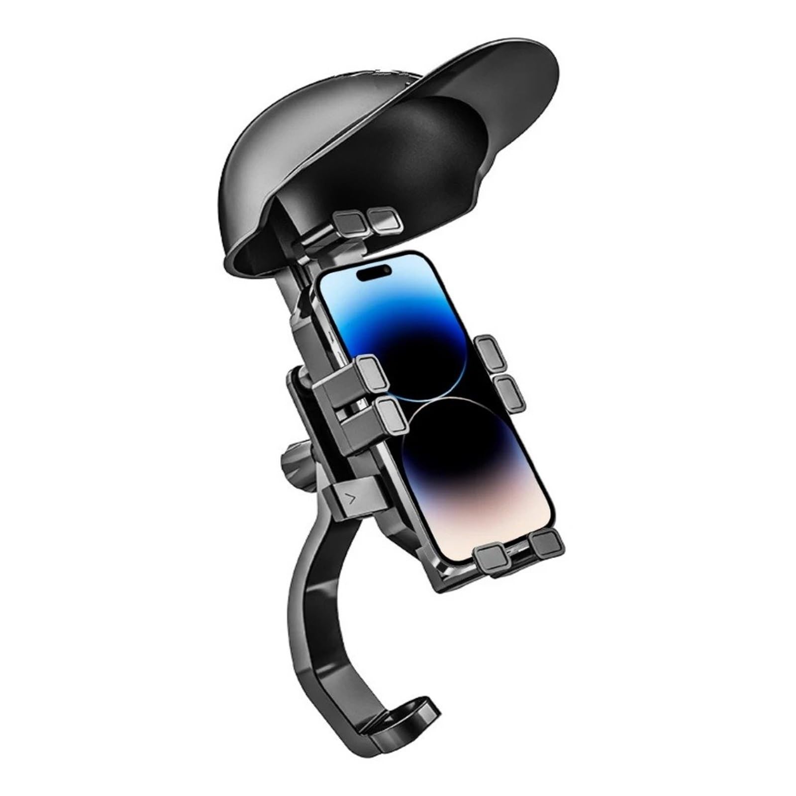 Support Navigation GPS Support De Navigation pour Vélo Électrique, Petit Casque, Pare-Soleil, Poignée Moto, Téléphone, Parapluie Étanche(A)