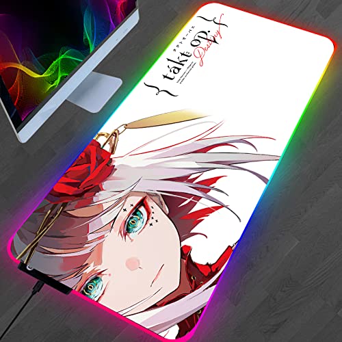 Almohadillas de ratón Anime Girl Takt Op Destiny Gaming Mouse Pad XXL Accesorios para juegos grandes RGB Laptop Pad LED Keyboard Pad Gaming Desk Mat 700x400x4mm