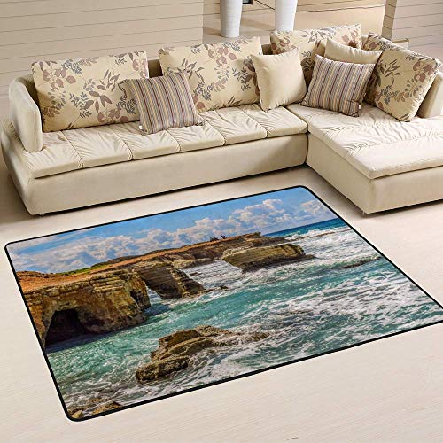 Tapis de jardin en velours corail Ruchen 183x122cm pour salon et maison