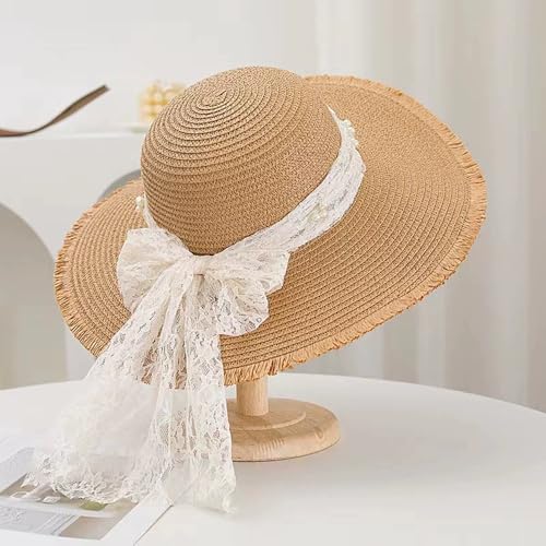 Sombrero de playa plegable con ala ancha para mujer miniatura 3