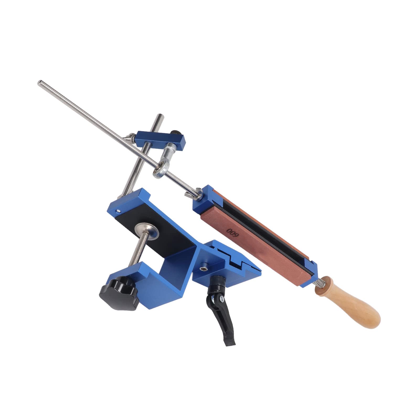 Cocoarm Kit per Affilare i Coltelli Ad Angolo Fisso in Lega di Alluminio e Acciaio Inossidabile 304 per Affilare i Coltelli in Pietra per il da 15 a 40 Gradi con 8 Pietre per la Cucina Domestica e il