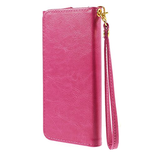 Funda Carcasa Wiko Birdy 4G con Tarjetero de Piel Sintética Libro Rosa 7