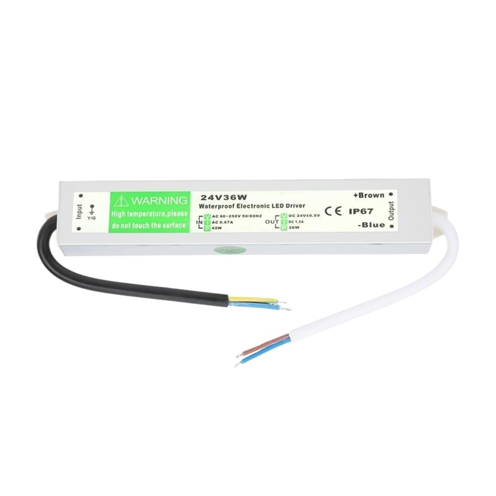 MBMYVRNKJL 90-250V AC to DC 24V 36W 1.5A Lighting Transformer LED Drive Adapter Aluminum Switching Power Supply