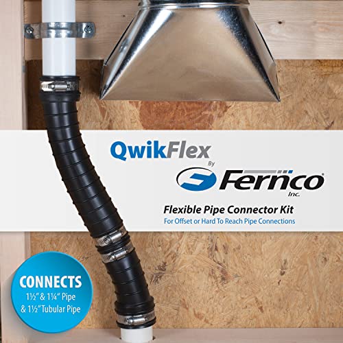 Fernco Qwikflex 24-In. Flexible Pipe Connector Kit For Offset Or Hard To Reach 1-1/2-In. Sch40 Pvc Dwv Connections #TOP2