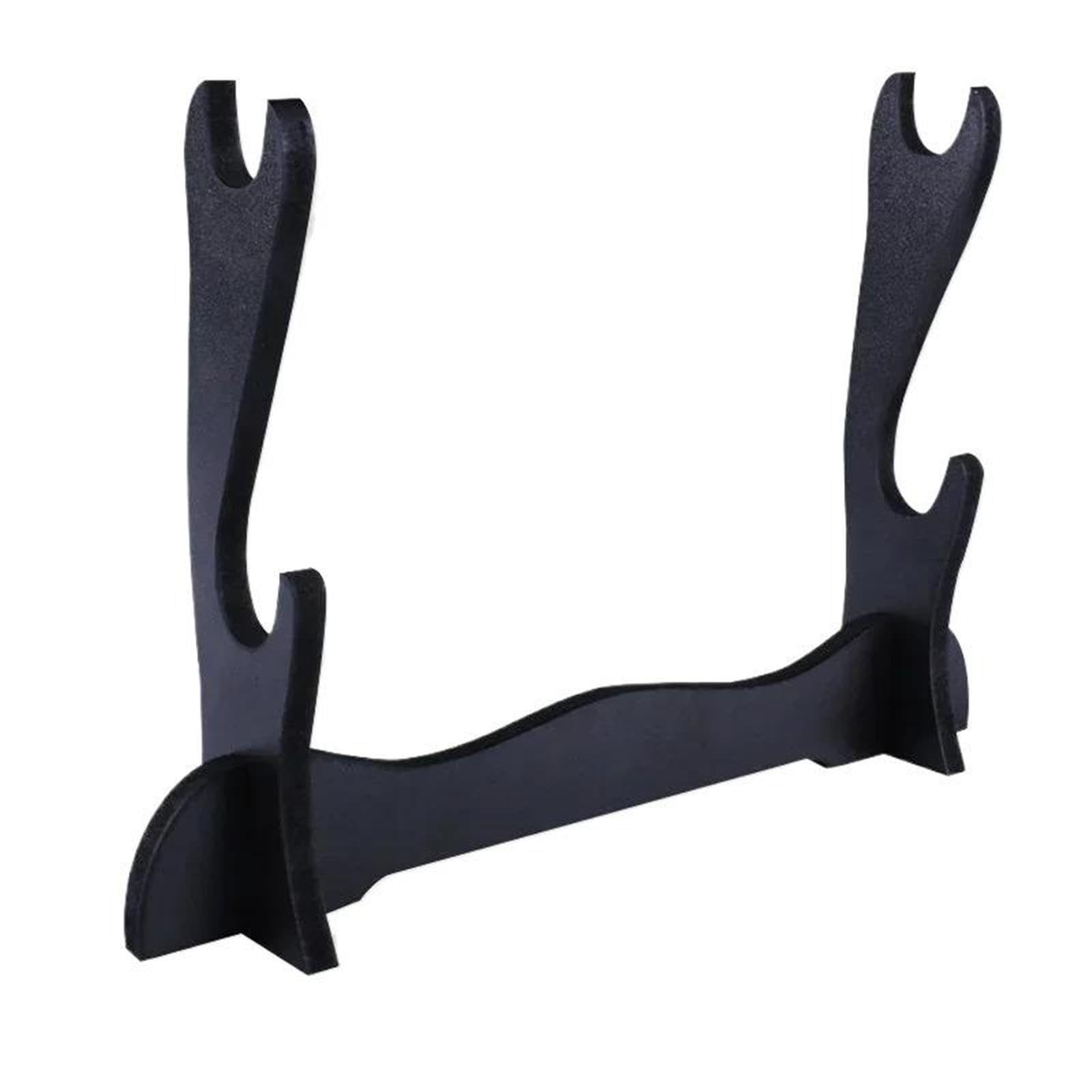 Soporte de espada Soporte de estante espada madera soporte exhibición organizador decoración piso(2-Layers-Wooden-35cm)