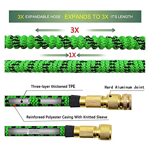 Tuinslang Tuin Watergevende slang, telescopische flexibele carwash slang met schuimtank spray set geschenk (Color : Burgundy, Diameter : 1/2'') - Image 5