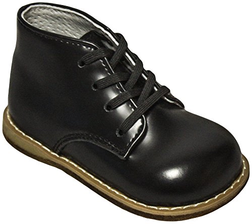 Cavoo Leather Baby Walking Shoes (2, Black)