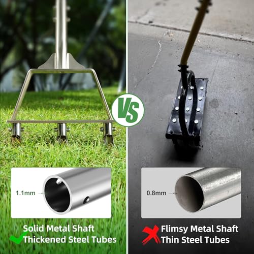 Manual Core Aerator with 3 Hollow Tines