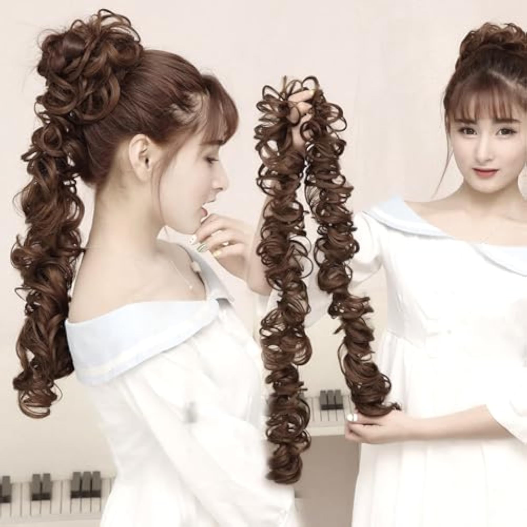 36 Inch Brown High Volume Frill Hair Extension