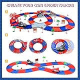 Spider Construction Race Track Set: STEM Building Toys for Kids Ages 3-9 Car Track with Superhero Cars Outdoor Toddler Toys for Boys Girls Birthday Gifts Toy for 3 4 5 6 Year Old Boy Gifts(212PCS) - Image 3