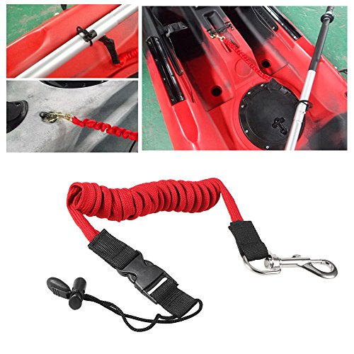 DECDEAL Elastic Paddle Leash Kayak Canoa Segurança Vara De Pesca Barcos a Remos Coiled Cordão Corda