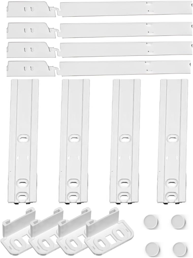 SKYSCRAPPER - Universal Integrated Fridge Door Slider Mounting & Installation Sliding Bracket Fixing Kit (Pack of 4)