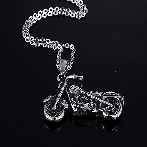 JAJAFOOK Stainless Steel Motorcycle Matching Set Mens Pendant Necklace3