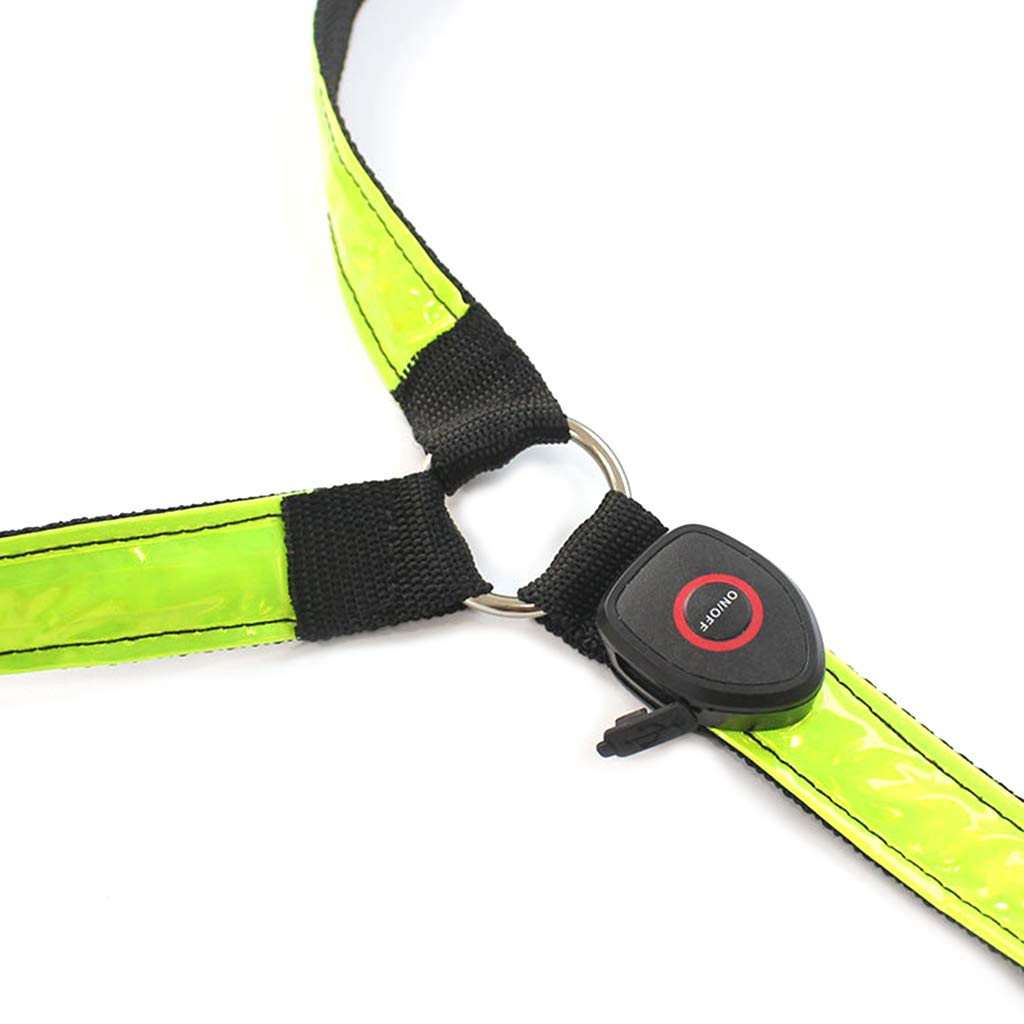 Gurtband für Pferde, Halsband, Brustpanzer, sichere Reitausrüstung, verstellbar, Nachtsichtbares LED-Licht, Brustgurt