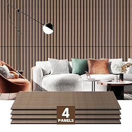 4-Piece Wood Slat Acoustic...