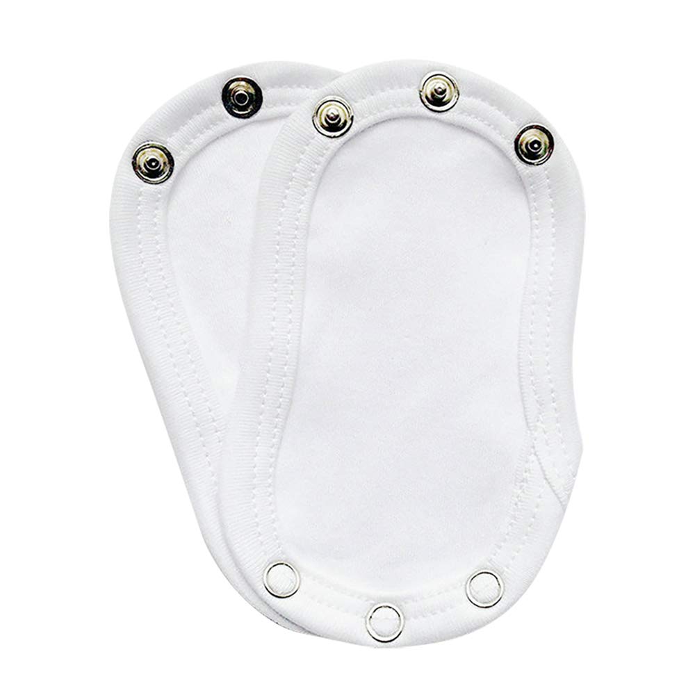 Jinjiang Bodysuit Extenders Snaps Cotton Onesie Extender White