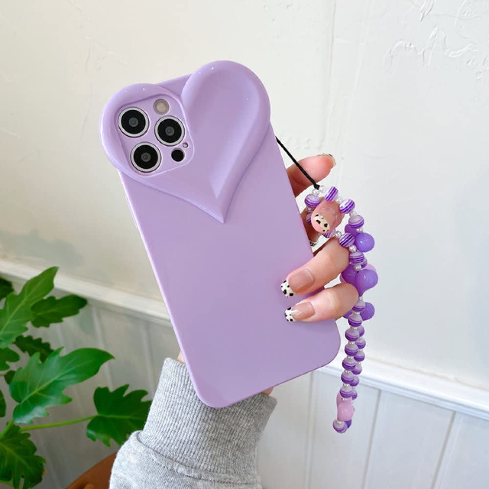 Chaîne perle coque iPhone XR violette sangle cordon pour vos sorties - 6