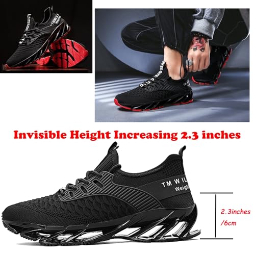 Tallure Sneakers Women Men, Tallure Height Boosting Shoes, Cushioned Sole Arch Support Comfort Non Slip Breathable Knit Slip On Sneakers2
