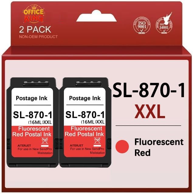 SL-870-1 XXL Red Ink Cartridge High Yield Combo Pack (2-Pack,16 ML*2 - View #6
