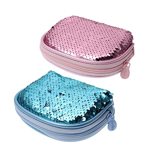 GALPADA 2 Stk Glitzer-kosmetiktasche Glitzer-geldbörse Geldbörse er Geldbeutel Portemonnaie Kleine Handtasche Make-up-tasche Reisen Blitz Aufbewahrungstasche