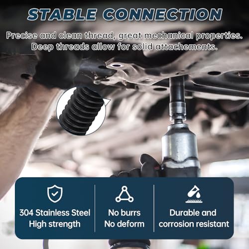 Image of Glvaner 3 /8-16 x 3-1 /2 inch Stainless Steel Hex Head Screws Bolts, Black Coated, 304 Stainless Steel 18-8, Hexagon Head Bolts, Full Thread, 8 pcs