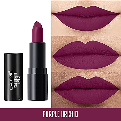 Image of Lakme Cushion Matte Lipstick|| Purple Orchid|| 4.5g