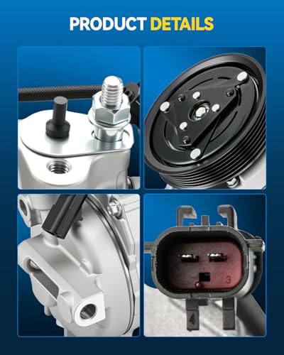 Image of PHILTOP C2090 Air Conditioner AC Compressor with Clutch for Ram 1500 2009-2012 5.7L,Ram 2500 2009-2018 5.7L,Ram 3500 2009 2011-2018 5.7Liter, 2014-2023 6.4L,Ram 2500 /4500 /5500 2014-2023 6.4L