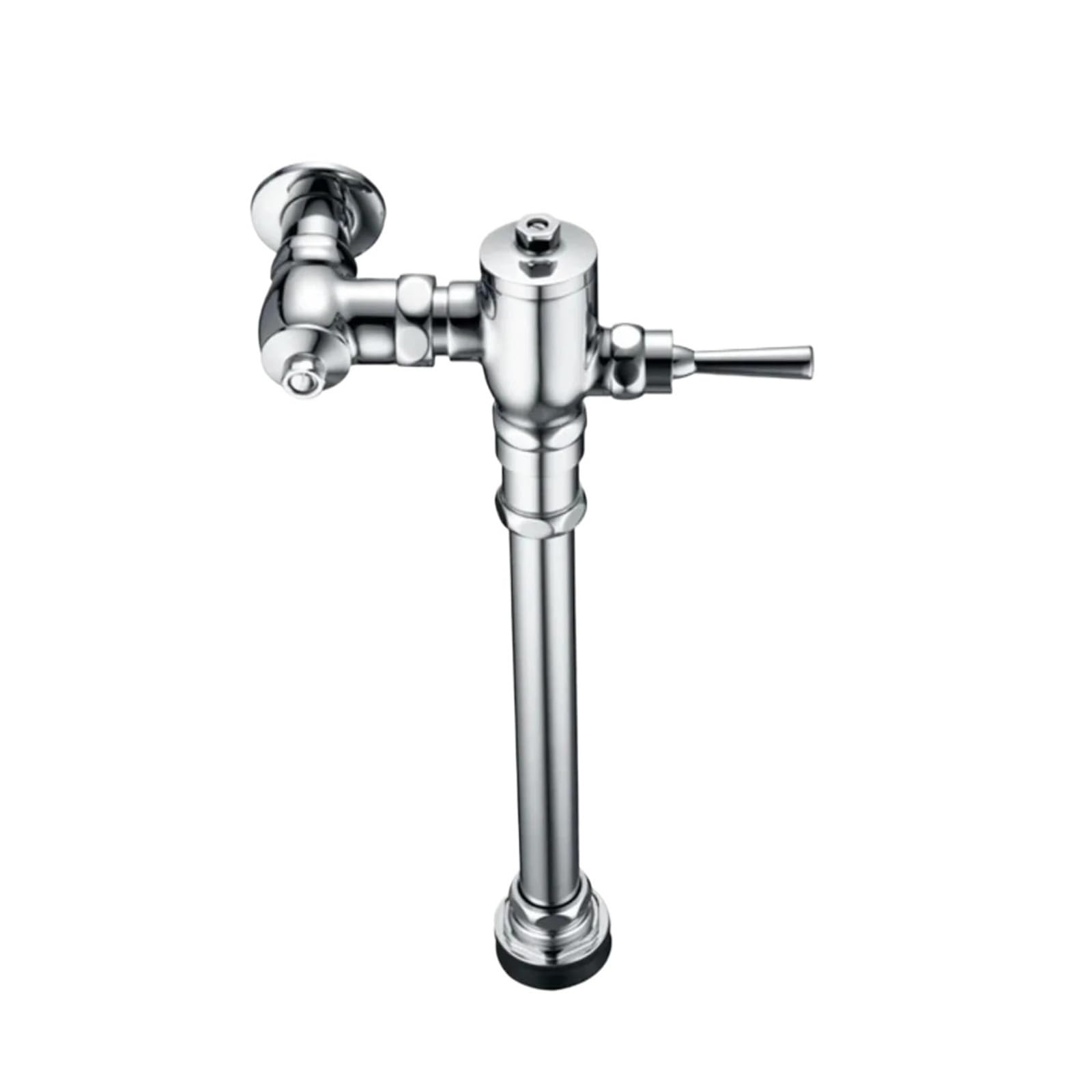 Belovek One Color Wall Mounted Brass Squat Toilet Handle Control Delayed Flushing Valve Horizontal Bathroom Pp(Silvery)