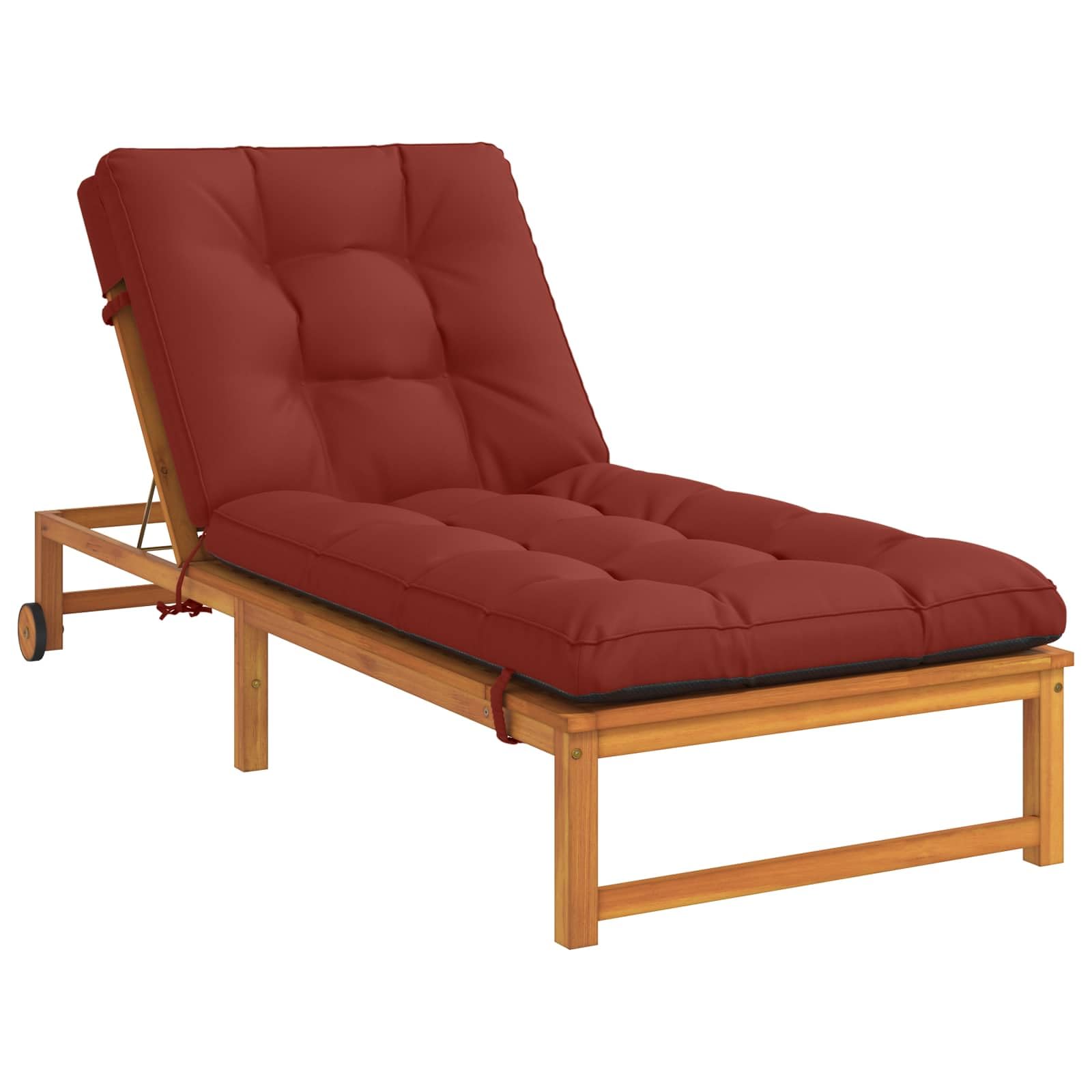 Hothingwell Poduszka na leżak 200 x 80 x 8 cm czerwona 100% poliester