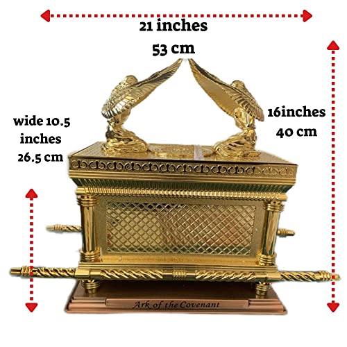 Gold Plated Copper Jumbo Xxl Ark Of The Covenant Jewish Testimony Extra Large Ark Judaica Israel Gold Plated, Huge Ark Of The Covenant, 16 Inches High X 10.5 Inches Long. 10 Kg! #TOP1
