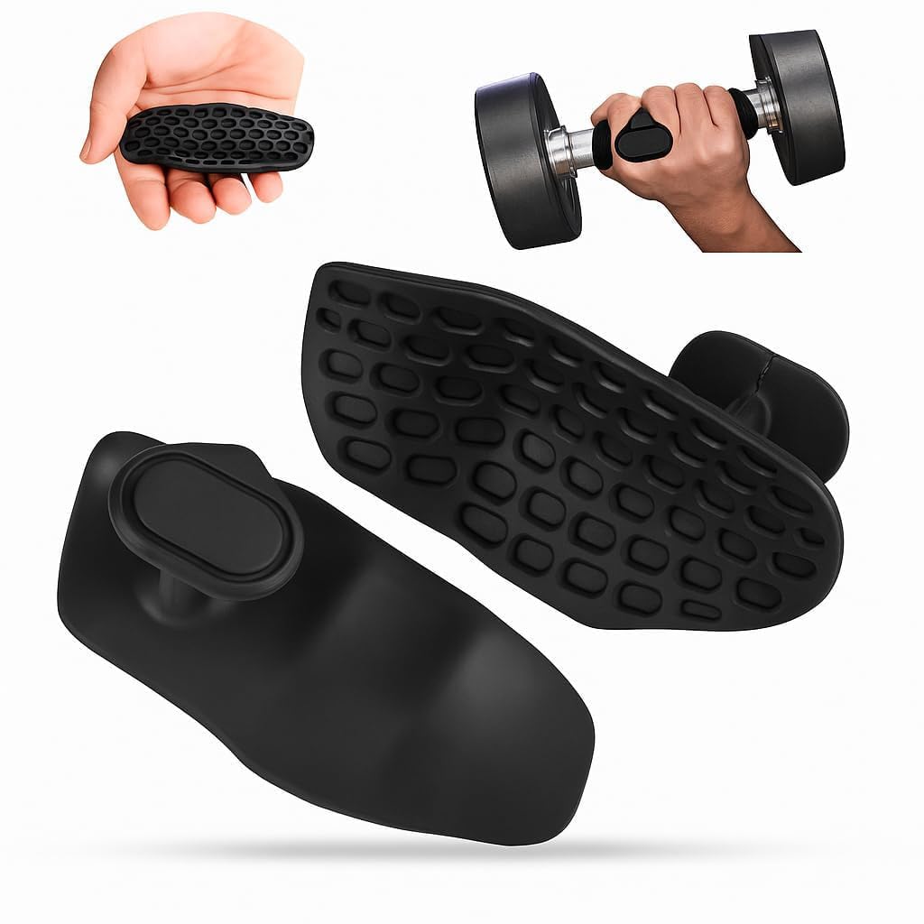 Silicone Finger Grip Pads for Weightlifting, Anti-Slip Gym Grip Enhancer for Dumbbells & Barbells, Hand Protection Pads for Calluses & Blisters, Ergonomic Workout Palm Guards (2 Pc)-image-27