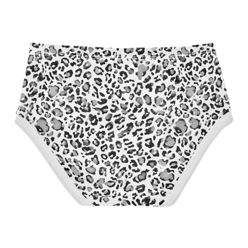 Joisal Black Grey Leopard Spots Toddler Girls Underwear 2t Cotton Girl Panties Cute Flower Kids Briefs Undies2