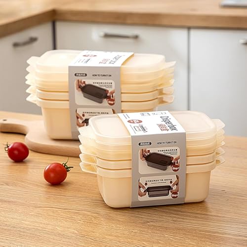 Image of StyleX Store Food Storage Containers | Multipurpose Stackable Kitchen Storage Boxes | Airtight Refrigerator Organizer for Fruit, Vegetables, Cereal, and Snacks (Yellow-Set of 6)