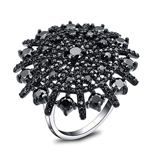 Bague mariage fantaisie toile d'araignée et pierre noire pour sublimer vos soirées