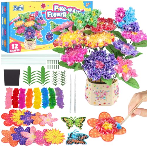 Zefy Poke in Art Flower Bouquet Mess Free Arts and Crafts for Kids