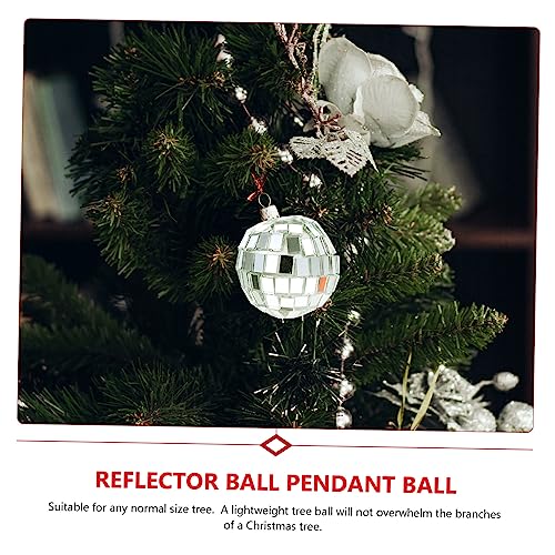 Toyvian – 20 bolas espejadas reflectantes para decoración de fiestas, discotecas, pasteles, escaparates y eventos temáticos (bolas de espejo de vidrio) miniatura 5