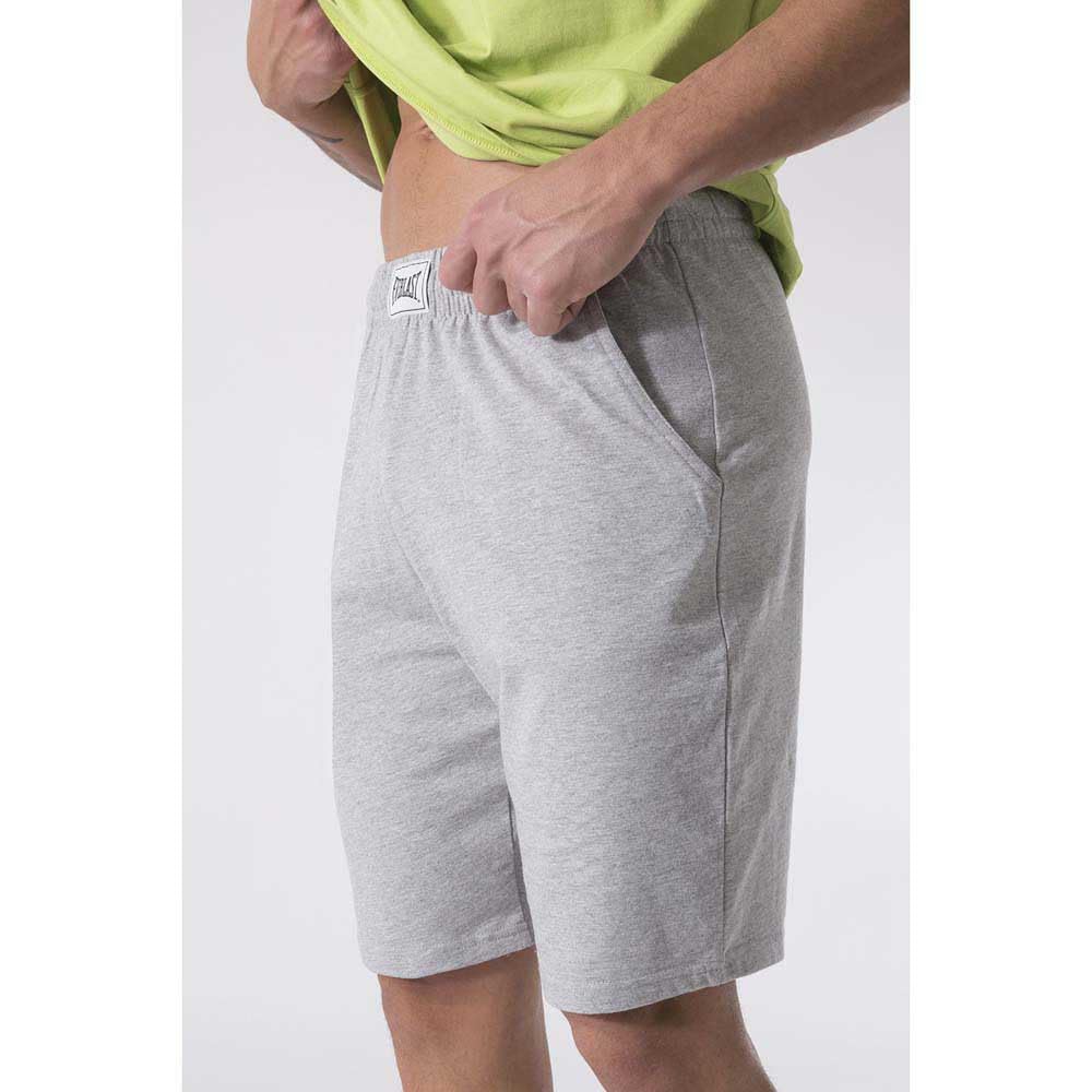 Everlast Bermuda Uomo Pantalone Corto Sport e Tempo Libero Pantaloncino Short (IT, Testo, M, Regular, Regular, Grigio)
