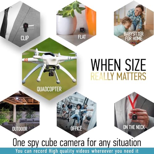 Image of DEATTI Upgraded Mini Spy 1080P Hidden Camera - Portable Small HD Nanny Cam with Night Vision and Motion Detection - Hidden Spy Cam - Indoor Covert Security Camera (DECM38), Wired