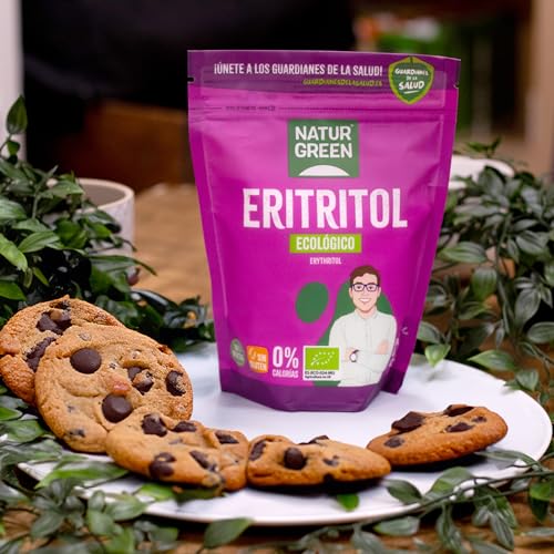 NaturGreen - Eritritol Bio, Edulcorante Natural, Orgánico, Ecológico, Sustutivo del Azúcar, Bajo indice Glucémico, 500 g