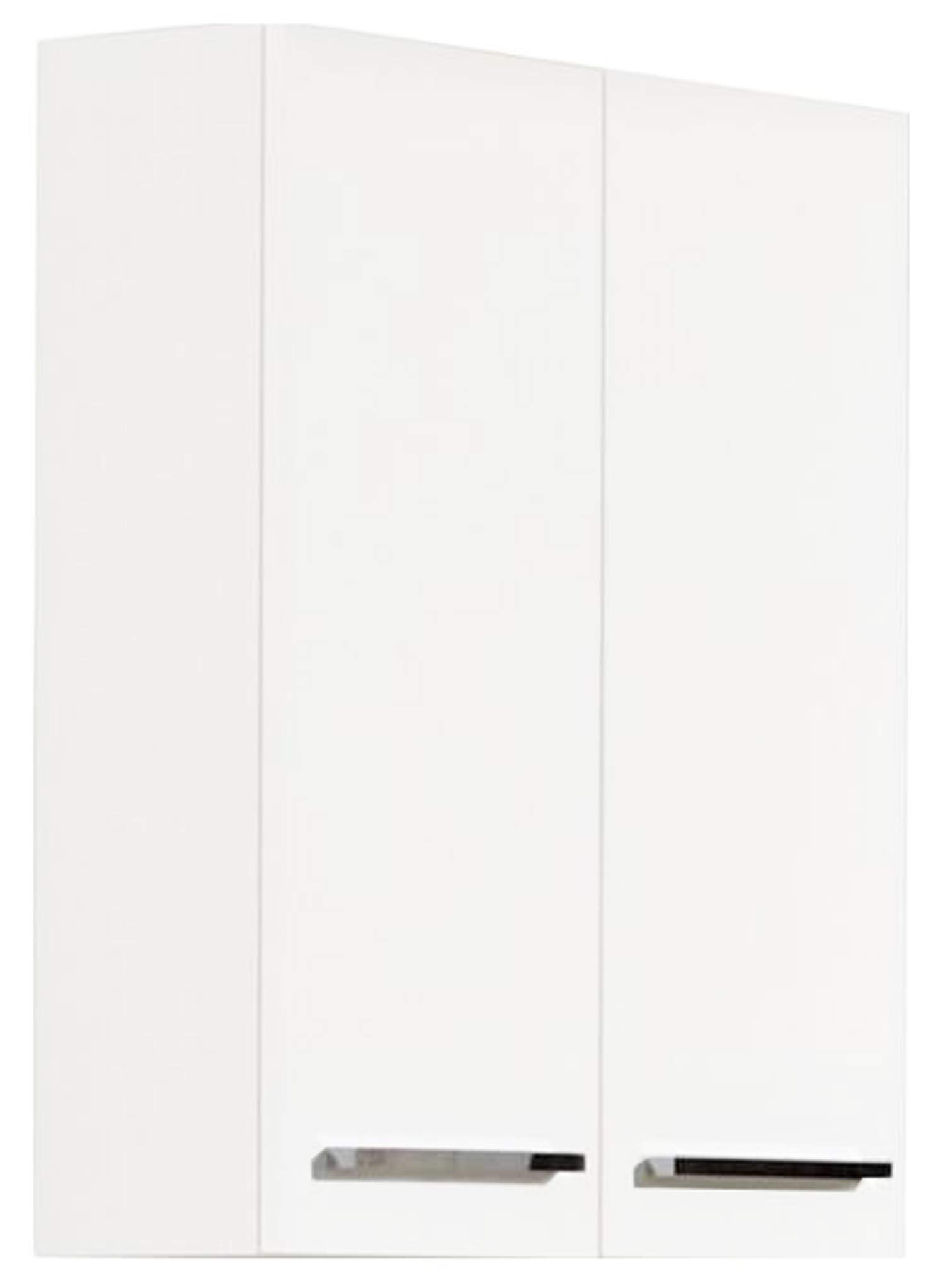 AVANTI TRENDSTORE - Bianco, Arredamento da bagno moderno, in laminato di colore bianco (Armadietto da muro, largo)