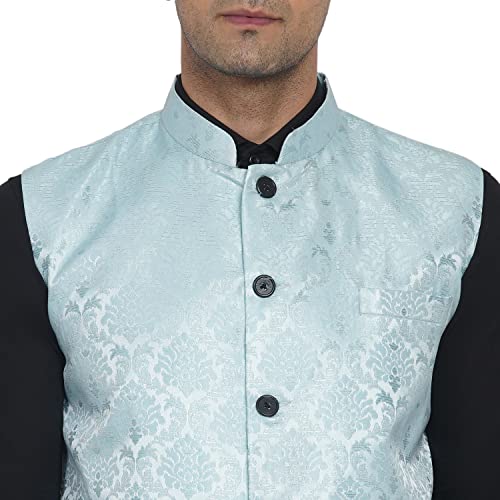 Image of Veera Paridhaan Men's Jacquard Printed Nehru Jacket